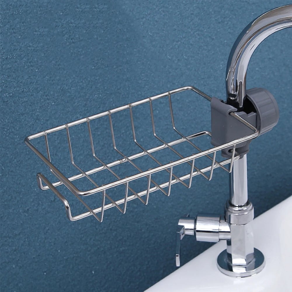 Flexible Kitchen Sink Drain Rack - Sponge Storage & Soap Drainer