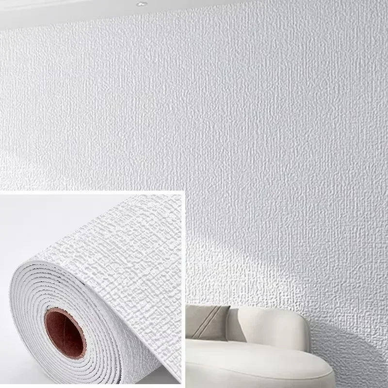 PVC Waterproof 3D Linen Self Adhesive Wall Stickers Bedroom Decor