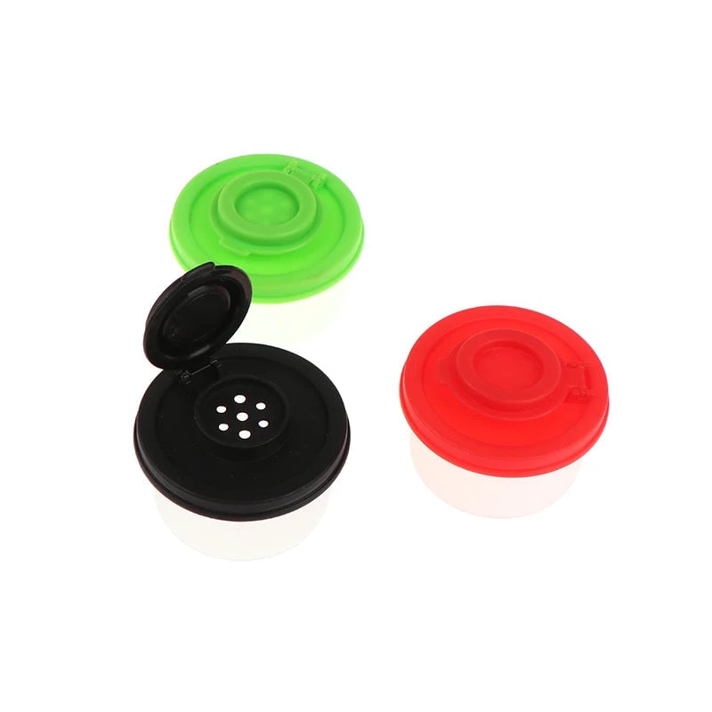 Mini Salt Pepper Shaker Set - Clear Plastic Travel Spice Jars