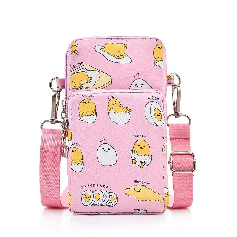 Gudetama Waterproof Oxford Mobile Phone Crossbody Bag Mini Purse