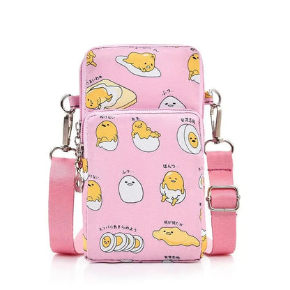 Gudetama Waterproof Oxford Mobile Phone Crossbody Bag Mini Purse