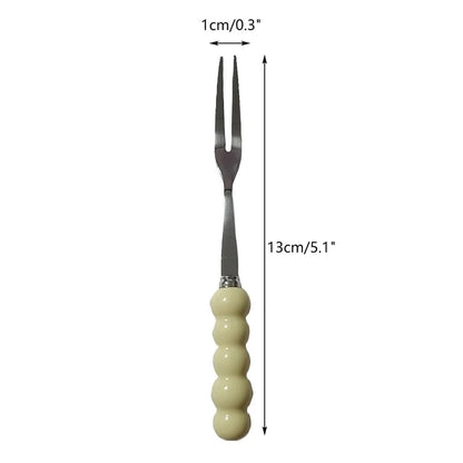4-Tine Stainless Steel Dinner Forks Set Korean Cutlery Kitchen