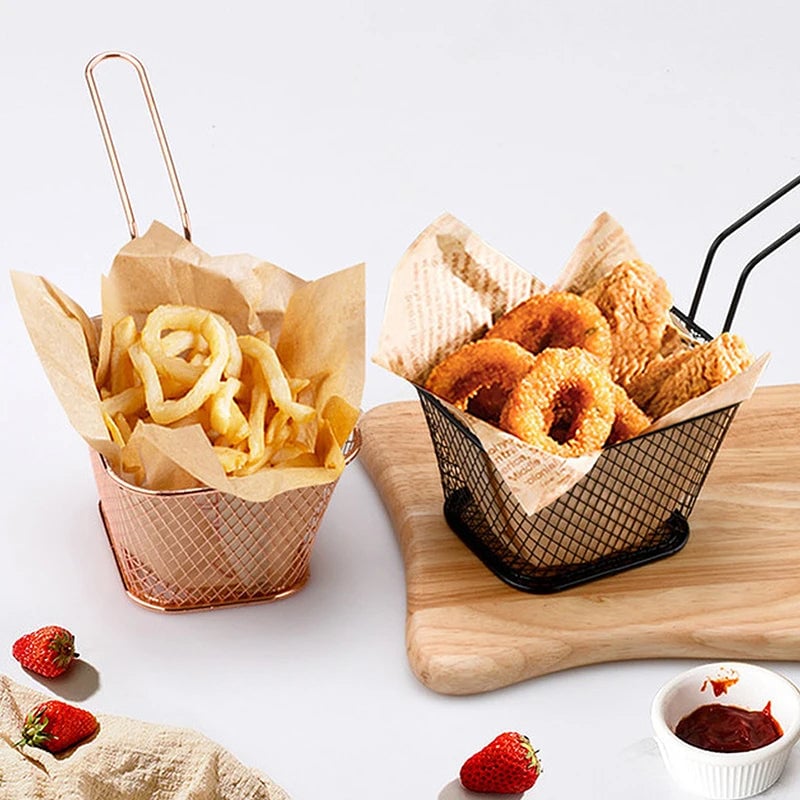 Stainless Steel Mini Square Oil-Separated Frying Basket