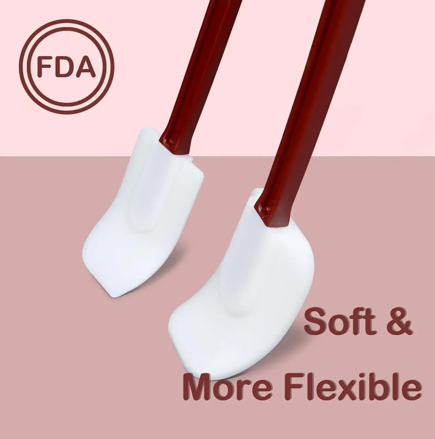 Heat-Resistant Silicone Spatula Set - Heavy-Duty Commercial Grade
