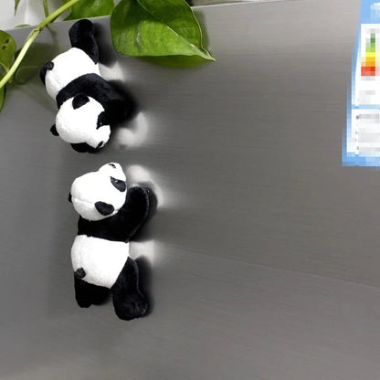 Soft Plush Panda Magnet - Oval Fabric Whiteboard Fridge Organizer