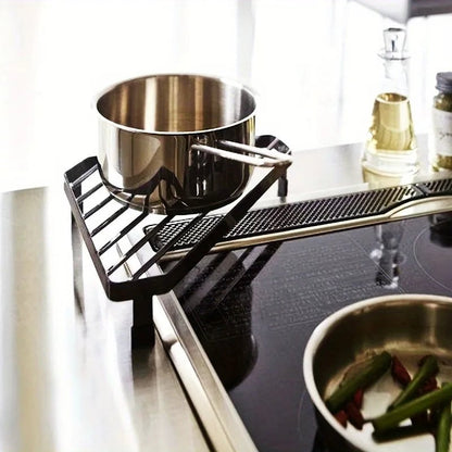 Metal Triangular Heat-Resistant Pot Rack Corner Countertop Stand