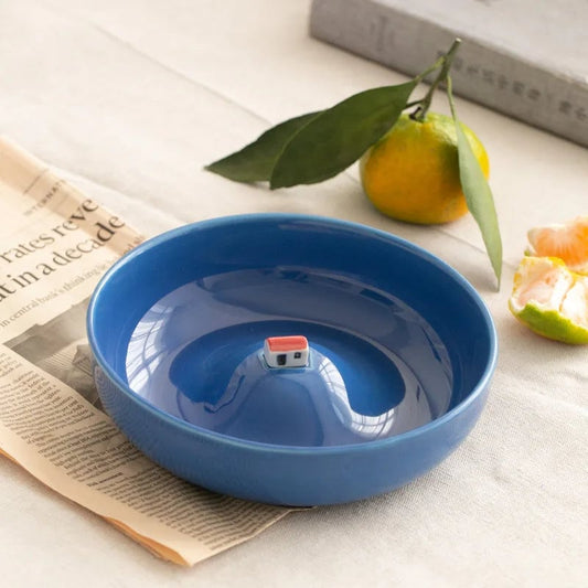 Ceramic Abstract Fruit Salad Bowls - 3D House Design Tableware Set