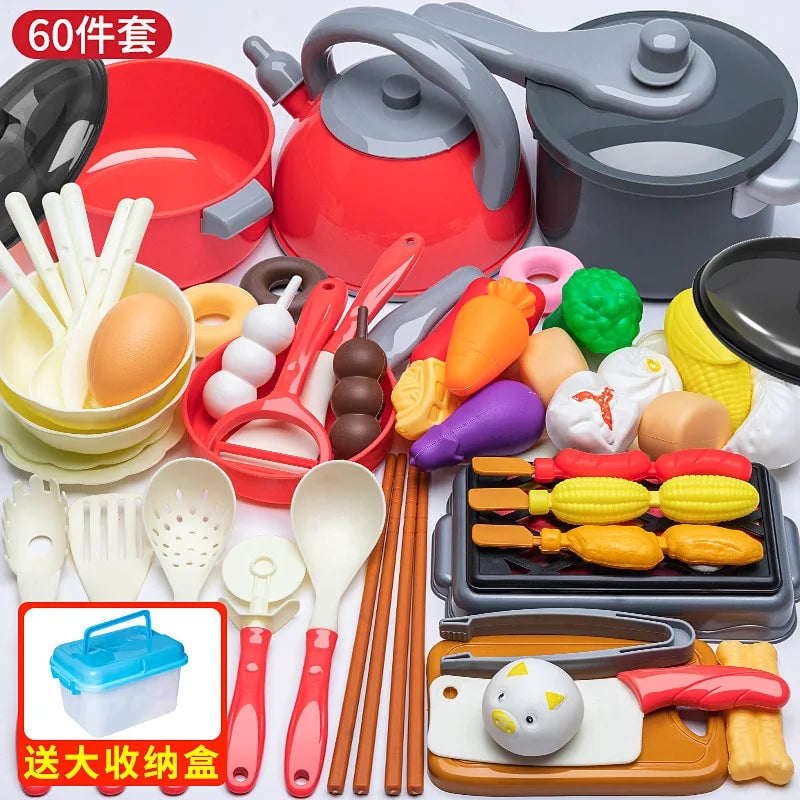 Interactive Musical Kitchen Toy Set with Cutting Tools for Kids Play
