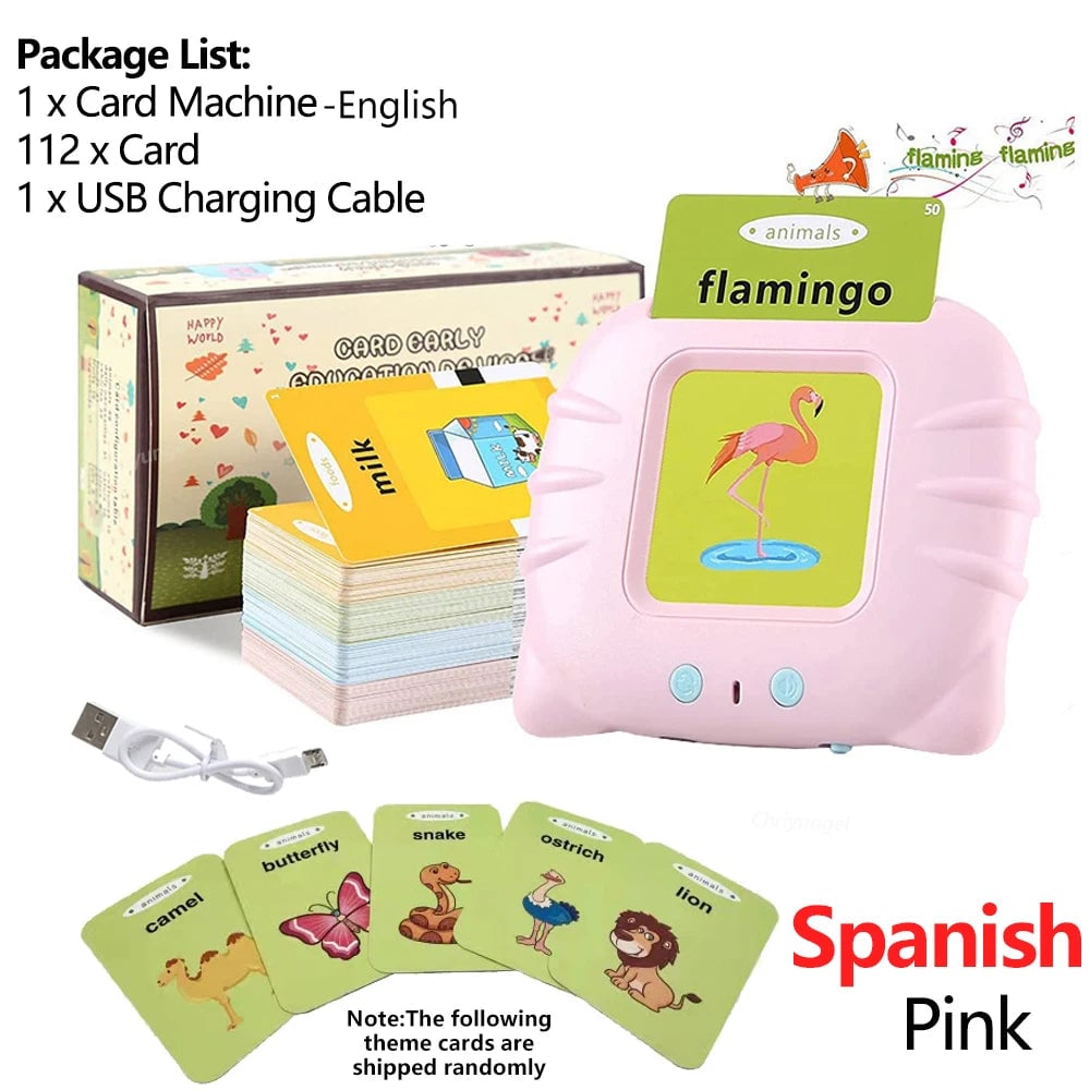 Multilingual Talking Flashcards Machine - English Spanish Italian Arabic