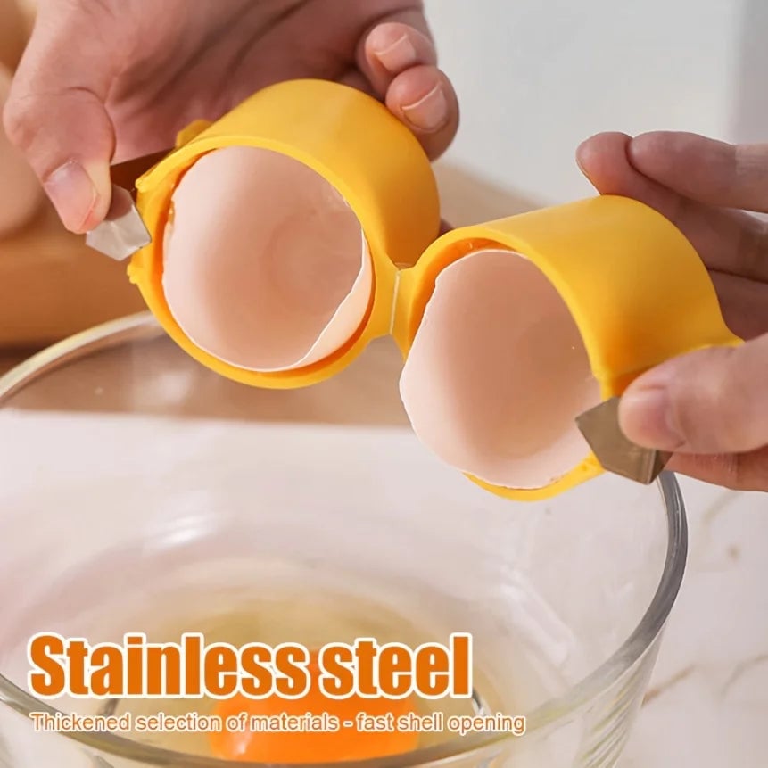 3pcs Stainless Steel Eggshell Separator Yolk Splitter Easy-Grip