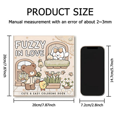 FUZZY IN LOVE Adult Coloring Book - Bold Easy Patterns & Cute Drawings