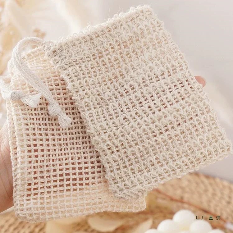 Natural Sisal Soap Saver Bags - Mesh Soap Holder Pouch Set