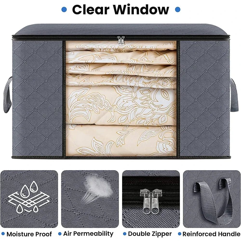 Large Quilt Storage Bag - Clothing Organizer for Bedding & Moving