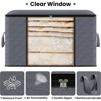Large Quilt Storage Bag - Clothing Organizer for Bedding & Moving
