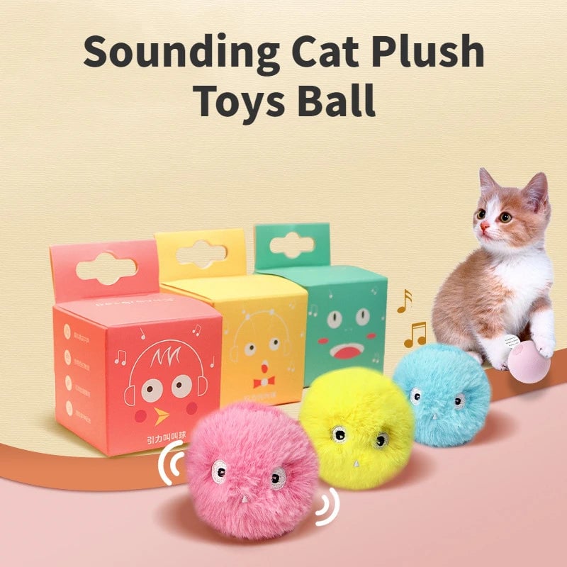 Smart Interactive Cat Ball with Catnip & Squeaker - Training Toy