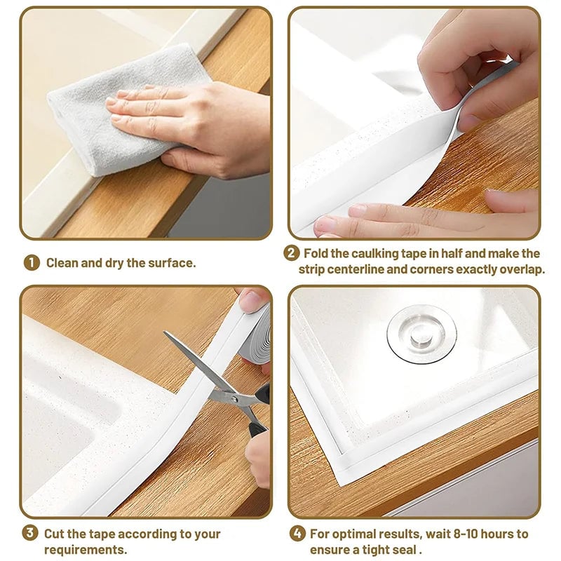 PVC Waterproof Sealing Strip Tape Self Adhesive Bath Kitchen Sink