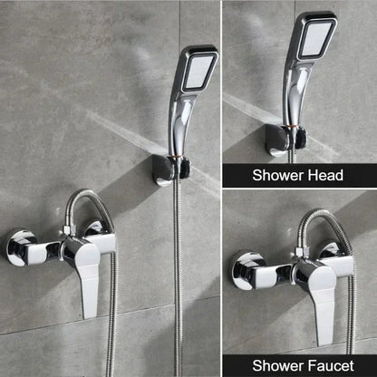 Wall Mounted Hidden Shower Faucet Hot Cold Water Mixing Valve