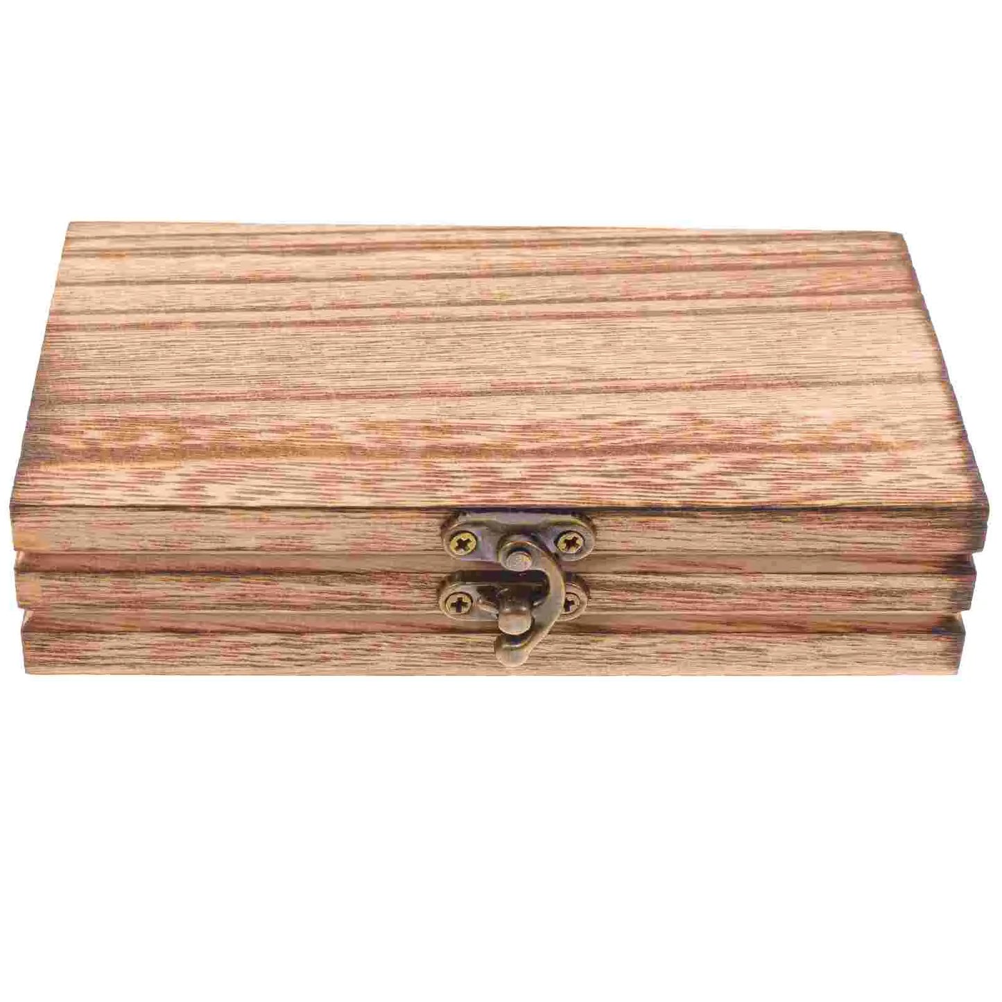 Wooden Jewelry Storage Box With Lid - Keepsake Trinket Case