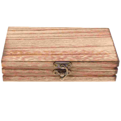 Wooden Jewelry Storage Box With Lid - Keepsake Trinket Case