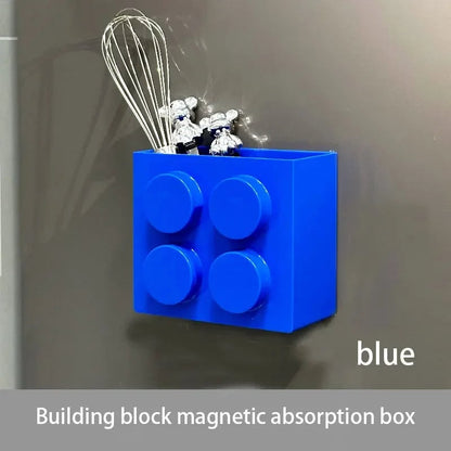 Magnetic Building Block Refrigerator Storage Rack Wall Mount