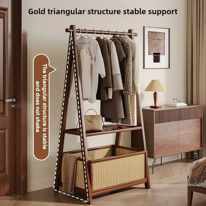 Heavy Duty Floor Standing Clothes Rack - Bedroom Wardrobe Storage