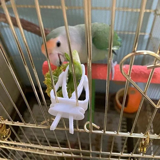 Parrot Food Holder Clip - Fruit Vegetable Cuttlefish Bone Feeder