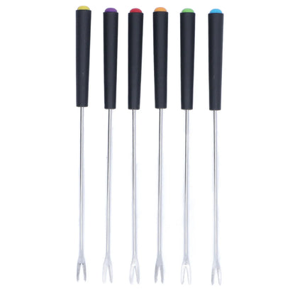 6-Piece Stainless Steel Fondue Fork Set - Corrosion Resistant
