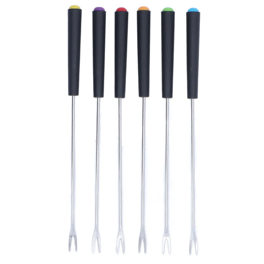 6-Piece Stainless Steel Fondue Fork Set - Corrosion Resistant