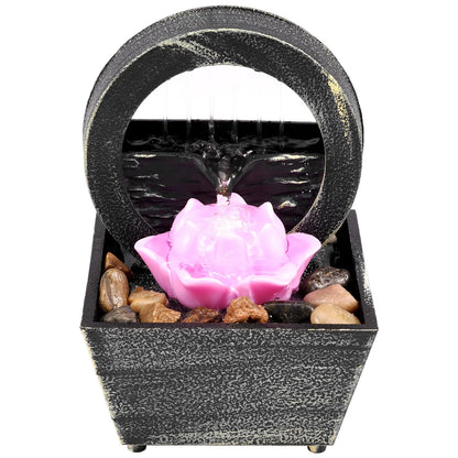 Desktop Waterfall Fountain - Small Tabletop Water Feature Decor