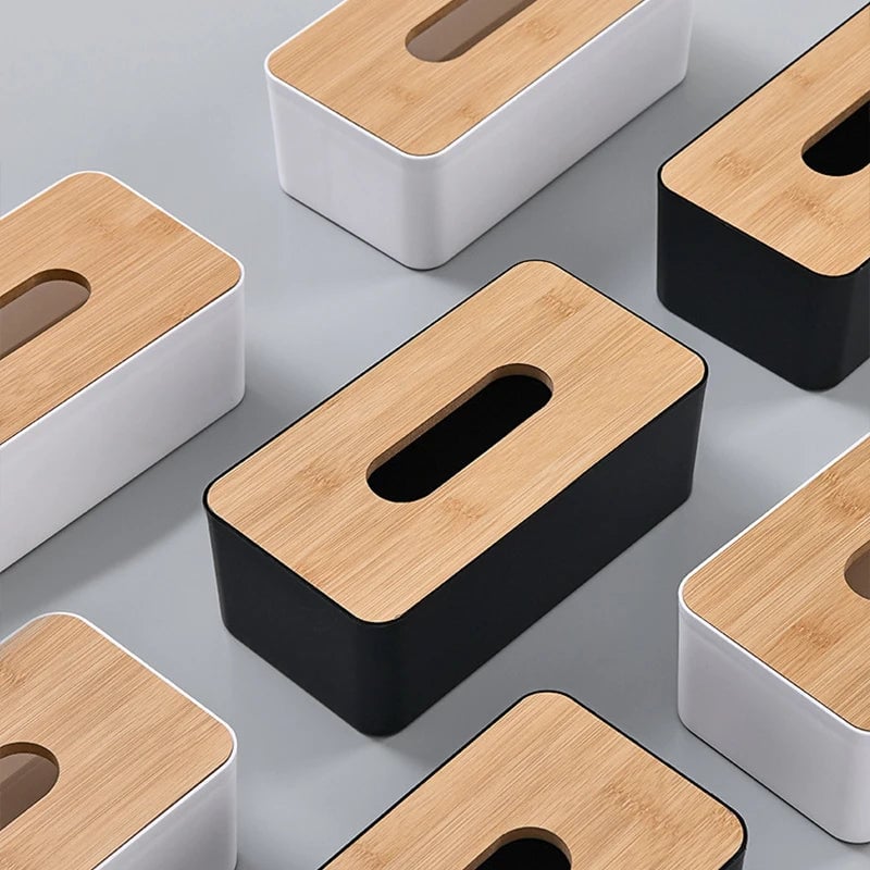 Detachable Plastic Kitchen Tissue Box Rectangle Minimalist Design