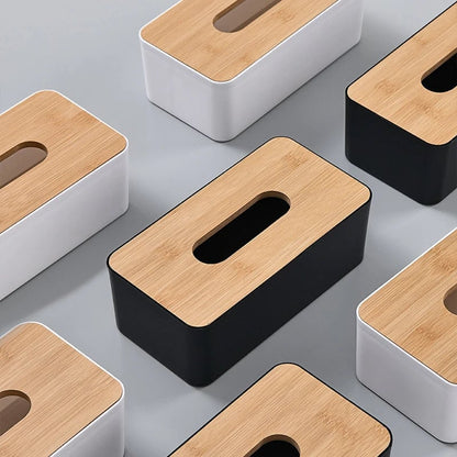 Detachable Plastic Kitchen Tissue Box Rectangle Minimalist Design