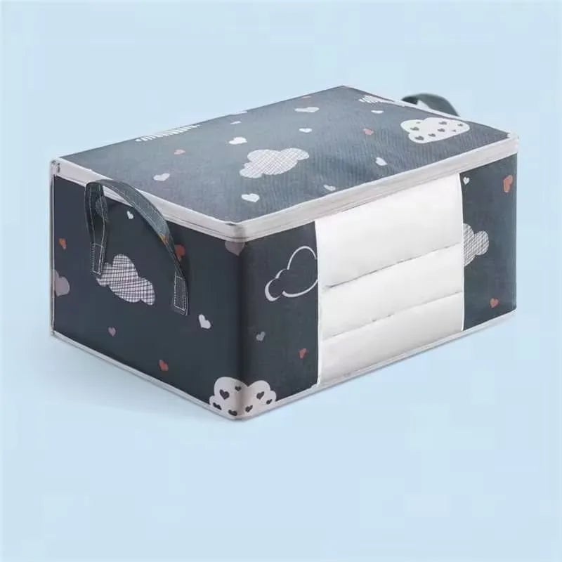 Large Foldable Storage Bag - Reinforced Handle & Zipper Organizer