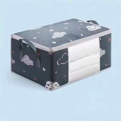 Large Foldable Storage Bag - Reinforced Handle & Zipper Organizer
