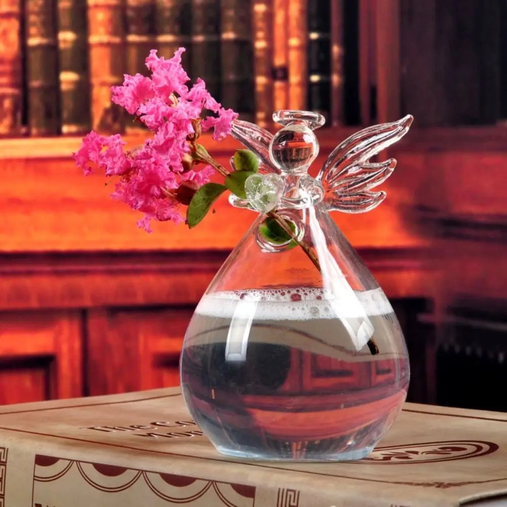 Borosilicate Glass Angel Vase - Wall Mounted Hydroponic Planter
