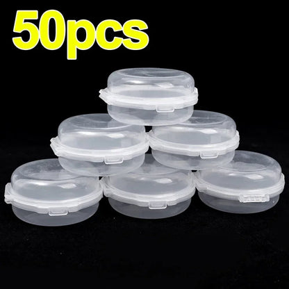 Double Layer Transparent Makeup Puff Storage Box - Dustproof Case