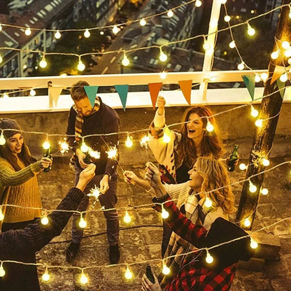 LED Globe String Lights Battery Operated 10/20/40/80 Bulbs Fairy