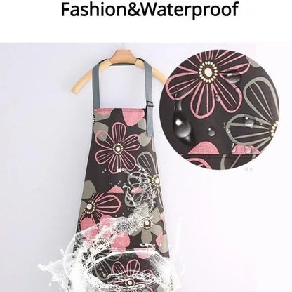 Adjustable Waterproof Kitchen Apron - Coffee Baking Oil Proof
