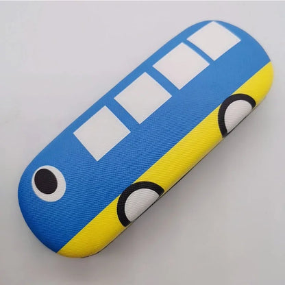 Hard Panda Kids Glasses Case with Cleaning Cloth - Portable Myopia