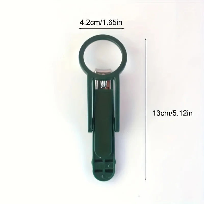 Premium Stainless Steel Concave Nail Clipper with Magnifying Lens - Ergonomic Rubber Grip Handle for Seniors