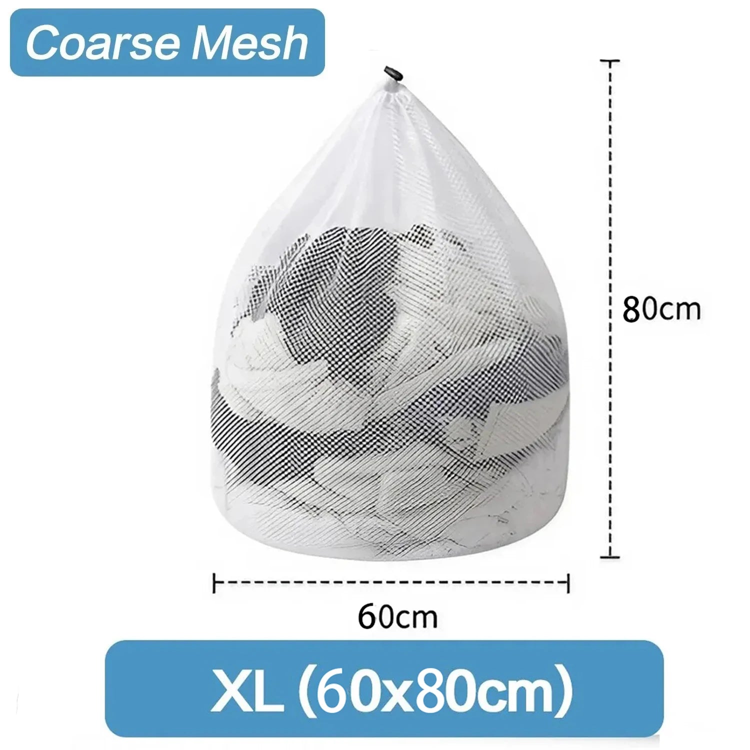 Large Capacity Drawstring Mesh Laundry Bag - 4 Sizes Available