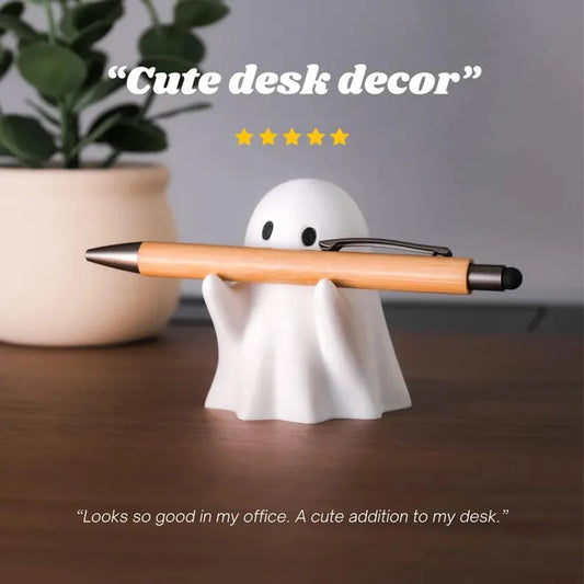 Ghost Resin Pen Holder Desktop Organizer Halloween Office Decor
