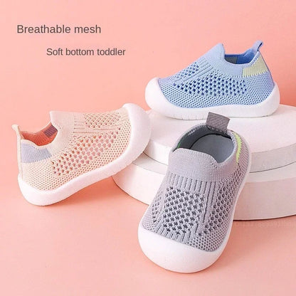 Breathable Knitted Slip-On Sneakers - Toddler Boys Girls Shoes