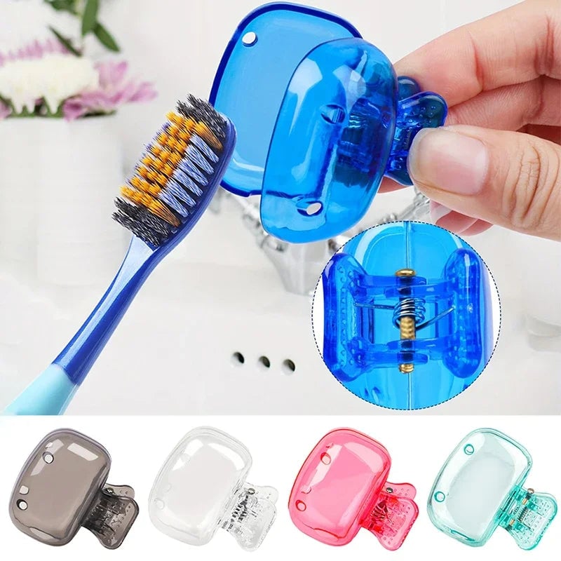 4PCS Plastic Toothbrush Head Covers - Protective Travel Cases