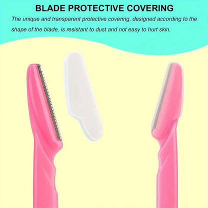 Brow & Face Razor Set 5-40pcs - Eyebrow Hair Trimmer with Cover