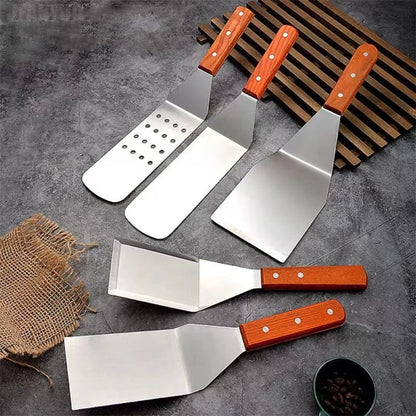 Stainless Steel Non-Stick BBQ Spatula & Grill Scraper Tool