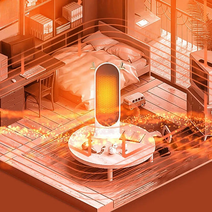500W Desktop Electric Heater with Intelligent Thermostat Fan