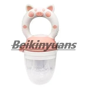 Silicone Baby Teething Pacifier Fruit Vegetable Bite Bag Molar Stick