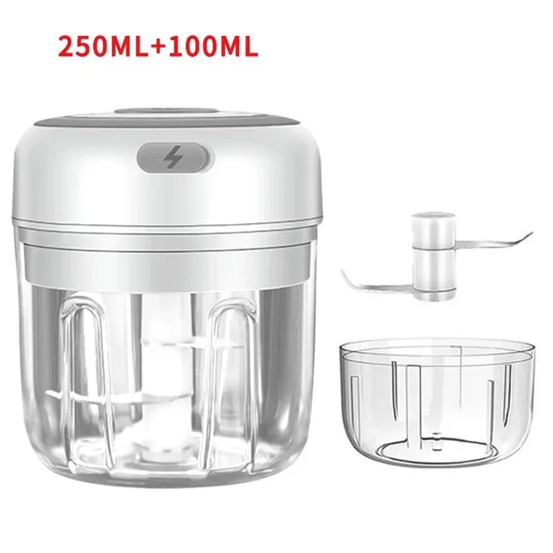 250ml USB Electric Garlic Mincer Chopper Food Processor Kitchen