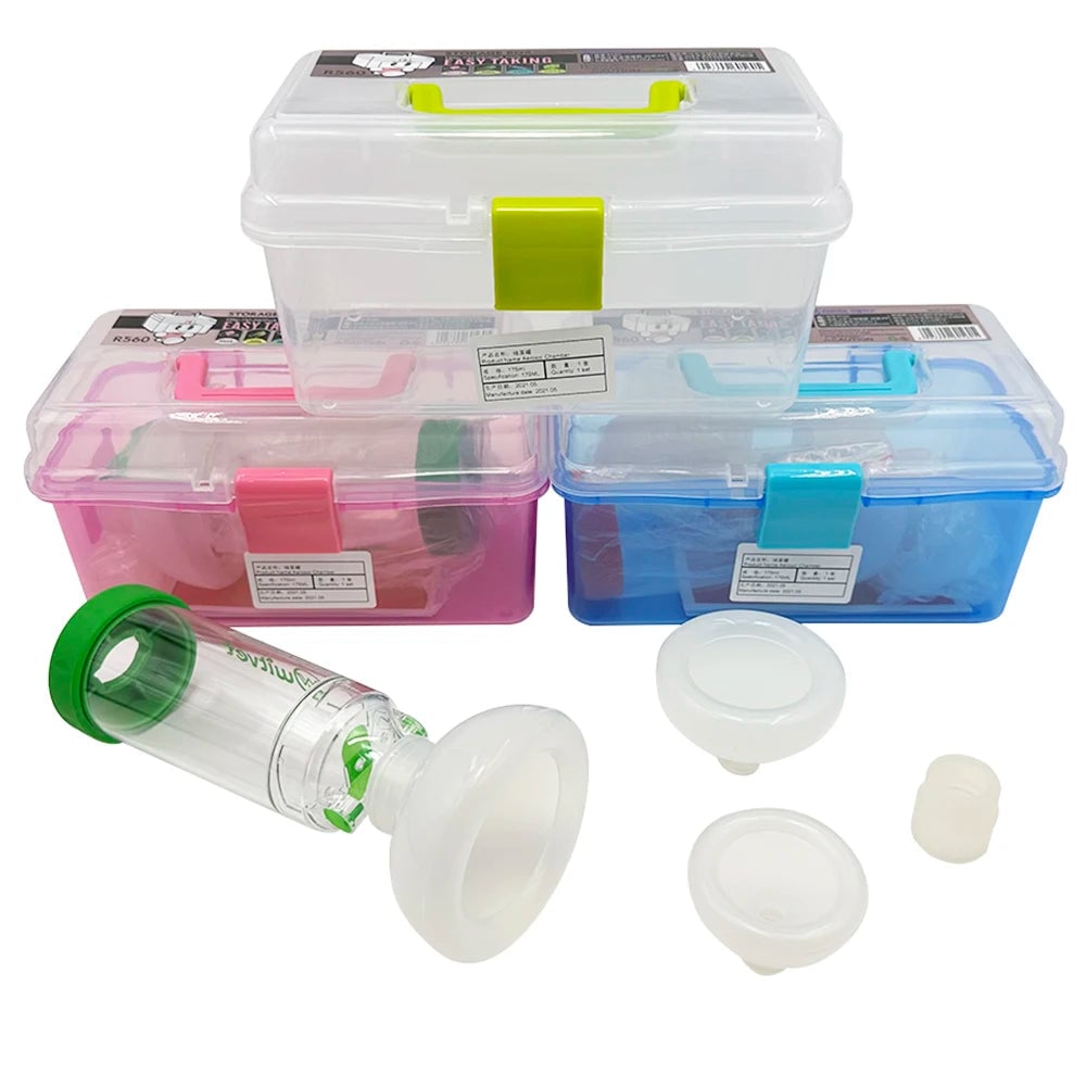 Pet Aerosol Chamber Spacer with Silicone Mask for Cat Dog Inhalation
