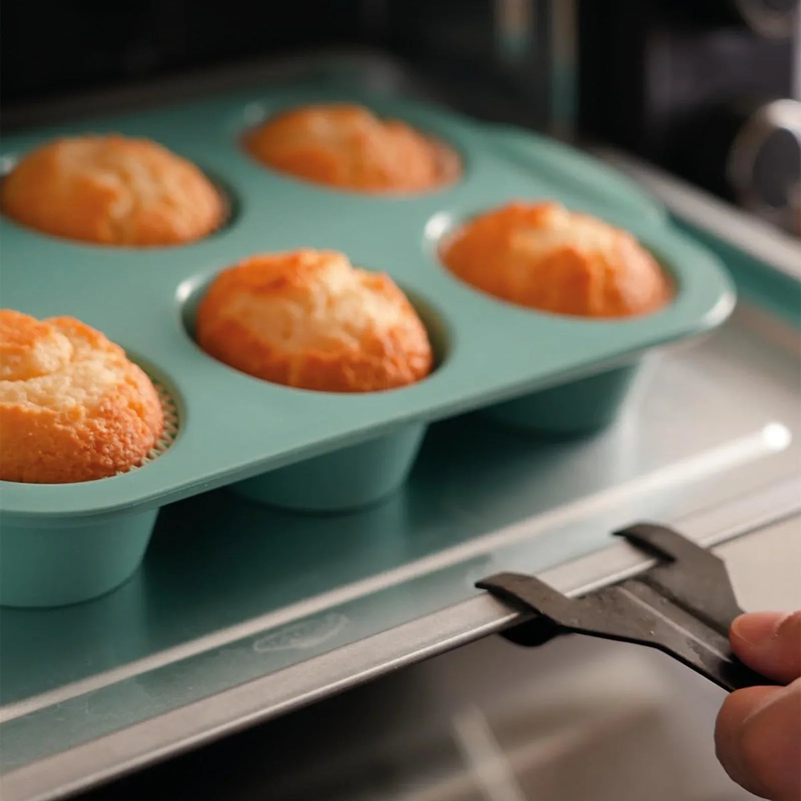 6 Cup Silicone Muffin Pan Non-Stick Baking Tray Cupcake Mold